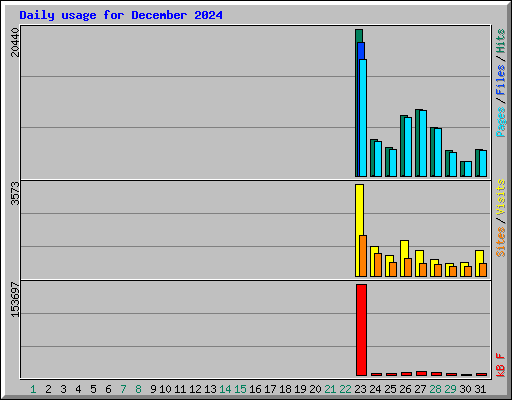 Daily usage for December 2024