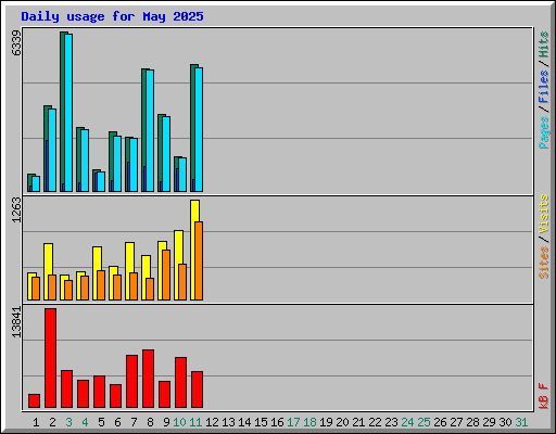 Daily usage for May 2025