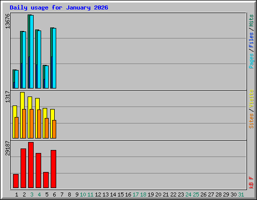 Daily usage for January 2026