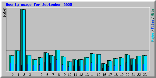 Hourly usage for September 2025
