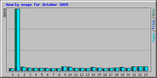 Hourly usage for October 2025